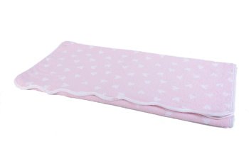 SERVIETTE 50X70 CM 0.180KG ROSE BLANC COTTON