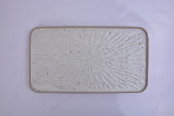 4159 PLAT RECTANGULAIRE 30,5X17CM 0,821KG BEIGE GRES