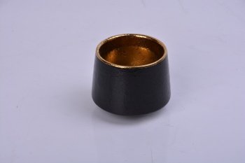 3683 MUG 7X8CM 0,215KG NOIR DORE GRES