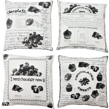 9338 40X40CM 0.407KG BLANC NOIR TOILE