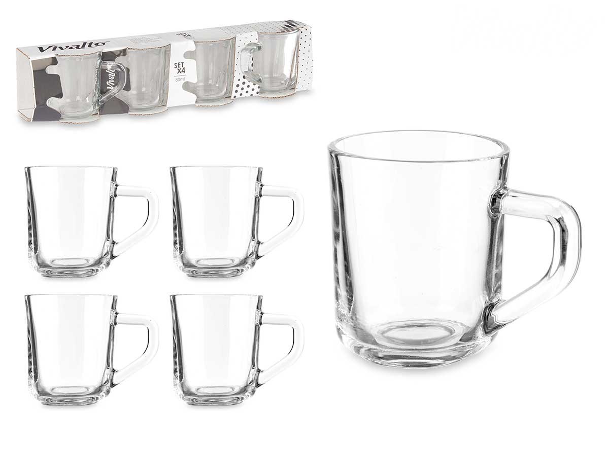 84049 Tasse 80ml  0.125kg verre trensparent