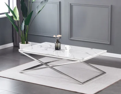 AD-CT106M  130X80X43CM 9KG BLANC MARBRE ARGENT