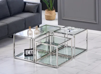 AD-CT032  50X50X45CM/50X50X40CM  26KG CLEAR GLASS