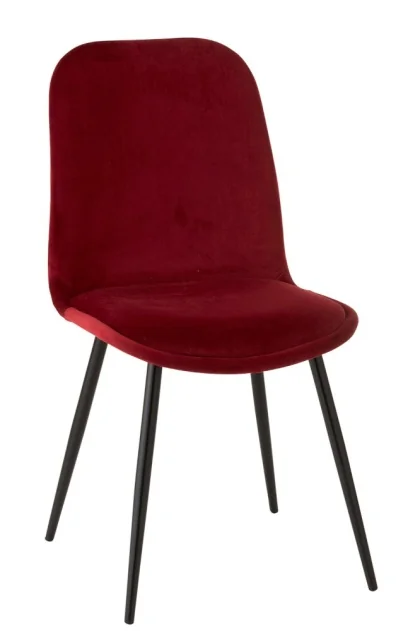 96150 CHAIR CLAIRE METAL/TEXT BURG (44x55x90cm)