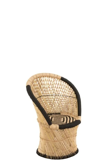 1646	CHAIR BACK BAMBOO NAT/BL CHILD (41x38x78cm)