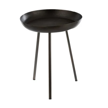 8158	S/3 SIDETAB TRAY RND MET D GR (50x50x56cm)  G