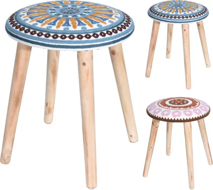 HZ1200400 TABOURET BOIS,32X32XH40CM, 16