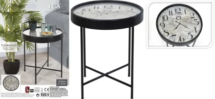 Y36200380	TABLE AVEC HORLOGE63X63X70CM