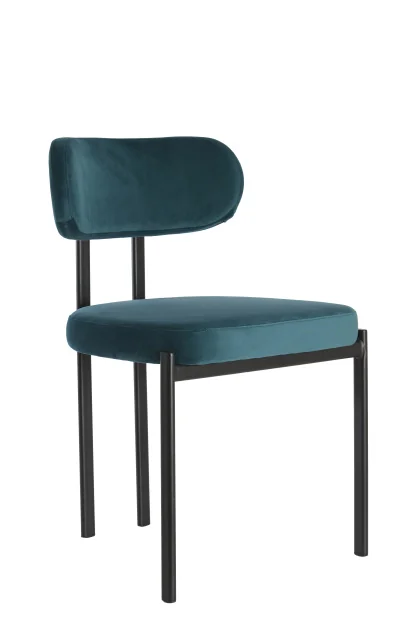 5505781	CHAISE 52,5x51x78CM VERT CANARD VELOUR