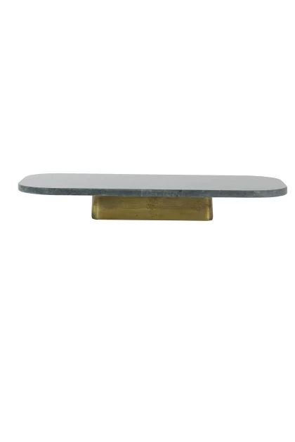 6337281	Dish en base 50x24x7CM 6,060KG VERT DORE MARBRE METAL