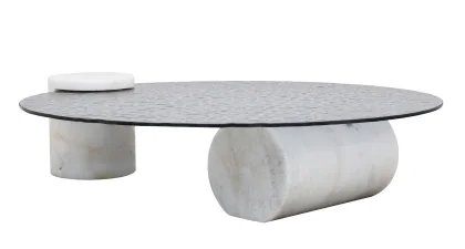 6798  100*100*25 CM NATURE BLANC VERRE MARBRE