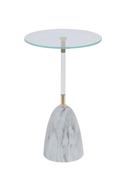 547   D35*H55 CM GRIS DORE MARBRE VERRE