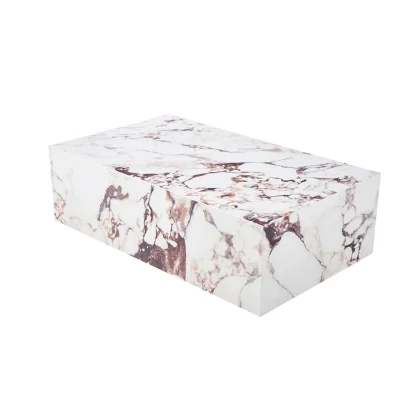 2559 COFFEE TABLE 100X60X30CM BLANC ORANGE PIERRE FRITTEE