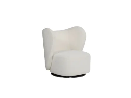 OOC-2280  CHAISE W76D76H84CM BLANC BOUCLETTE