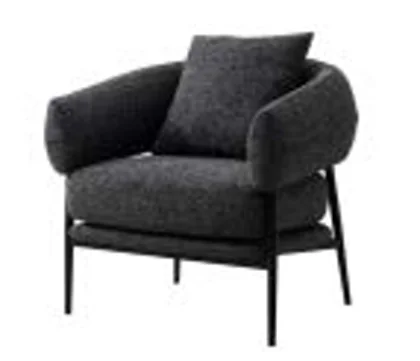 OOC-2298  CHAISE W82D72H71CM GRIS TOIL