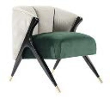 OOC-2234  CHAISE W69D76H75CM VERT  VELOUR