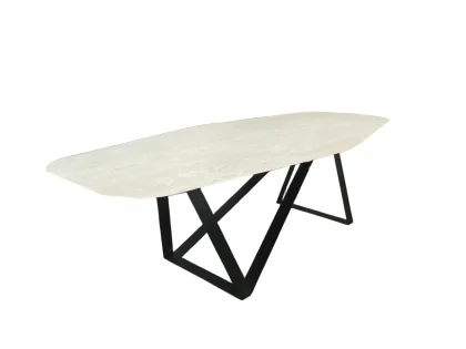 TABLE 2,60X1,17X80CM NOIR GRIS