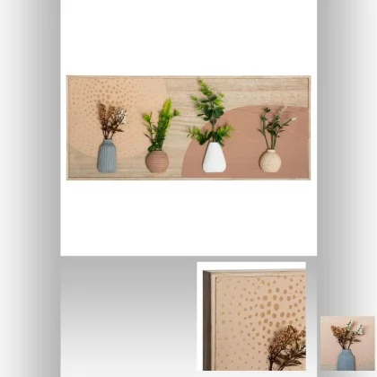 173882 55X23CM 0.584KG BEIGE VERT BOIS