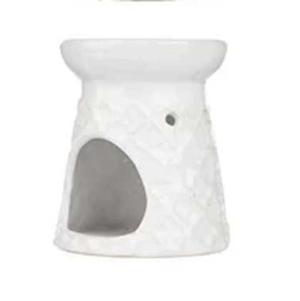 84549 BOUGEOIR 8X10 CM 0.292KG BLANC CERAMIQUE