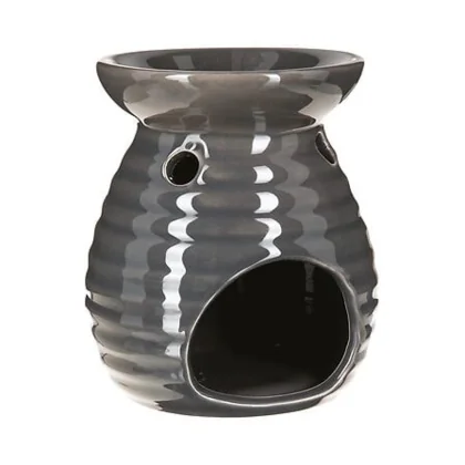 110211 BOUGEOIR 9X12CM 0.317 GRIS CERAMIQUE